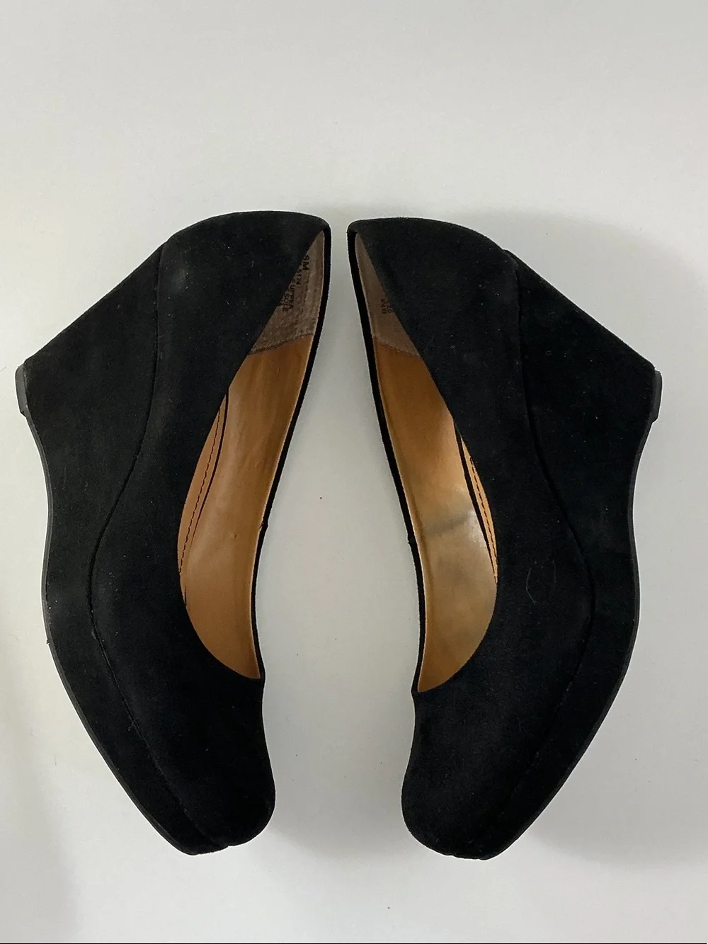 a.n.a Black Suede 3” Wedge Pump